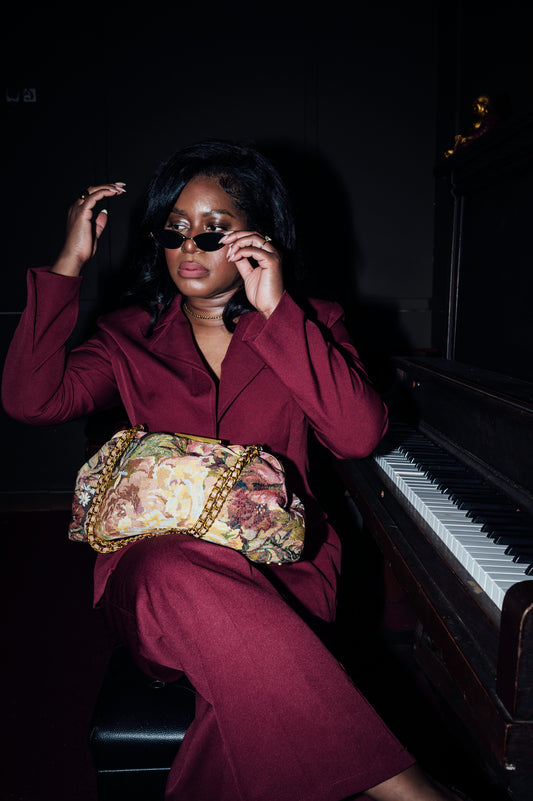 Charlotte Oversized Large Clutch in Vintage Floral