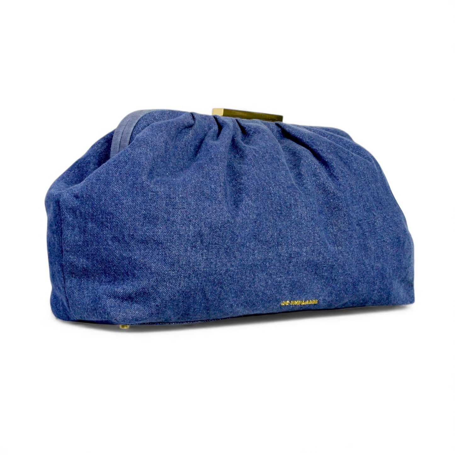 Charlotte Oversized Large Clutch in Denim