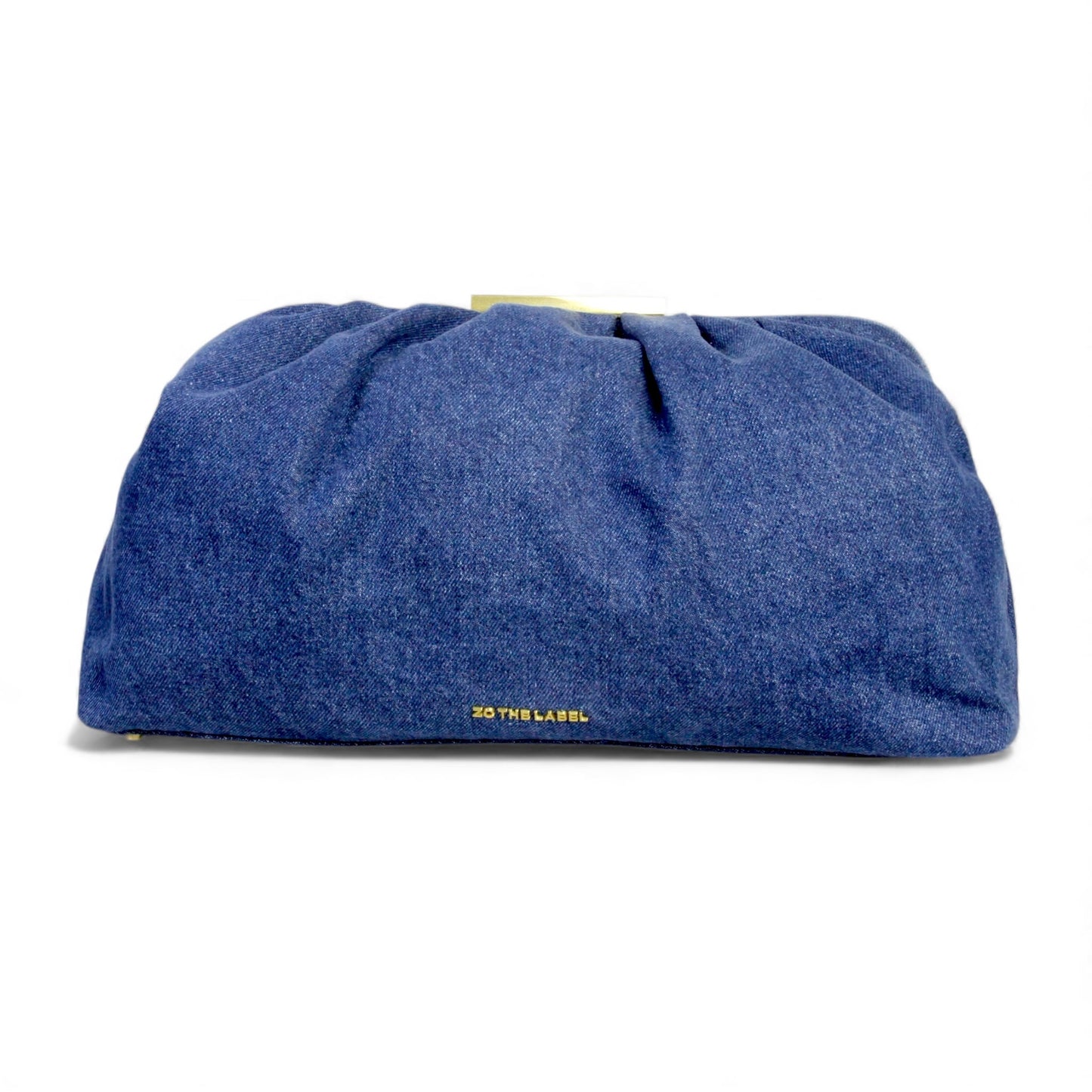 Charlotte Oversized Large Clutch in Denim