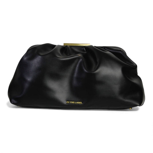 Charlotte Oversized Large Clutch in Black
