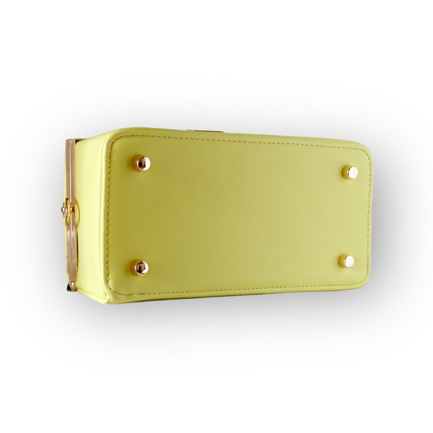 Sample Sale - Zuri top handle mini bag with gold clasp in Lime Green