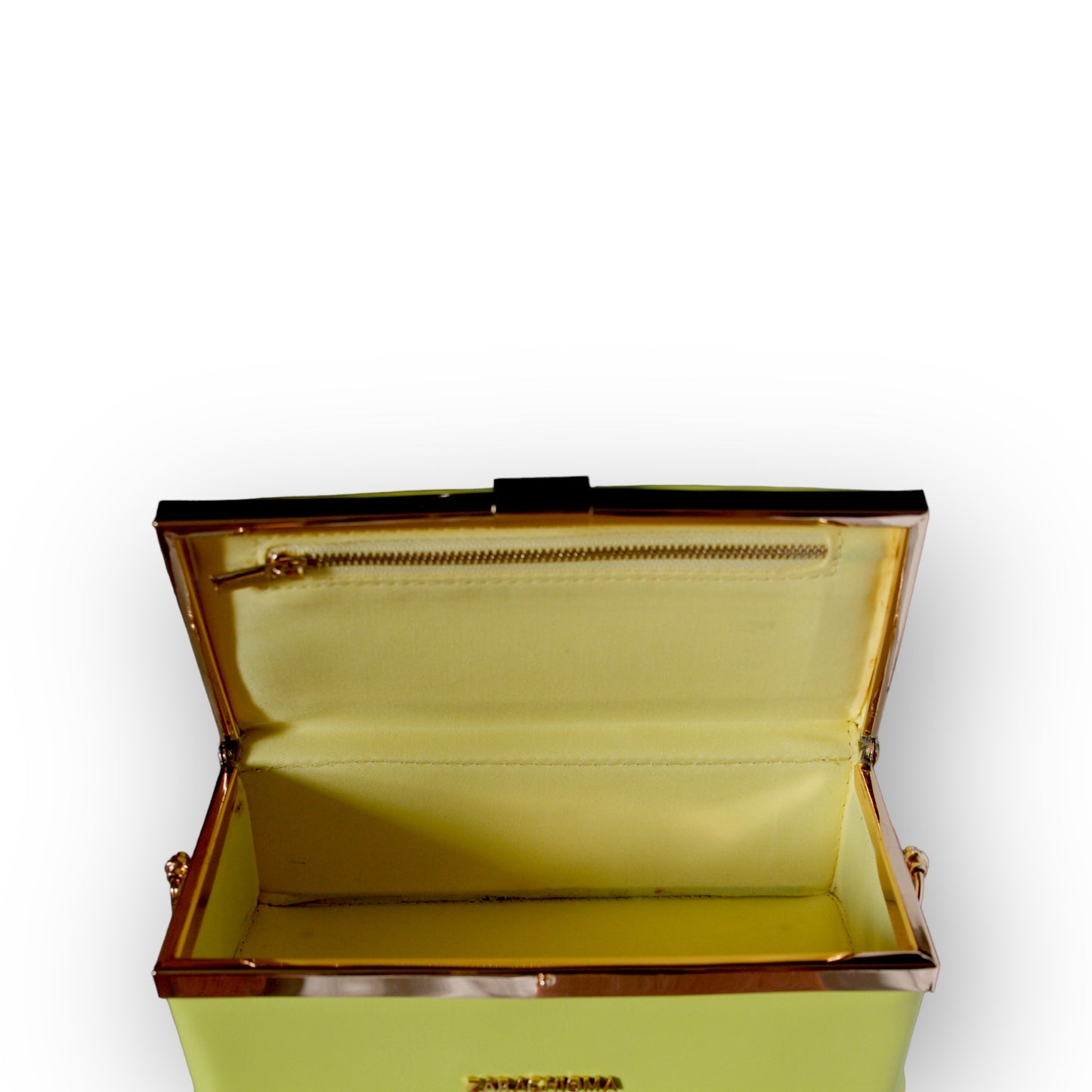 Sample Sale - Zuri top handle mini bag with gold clasp in Lime Green