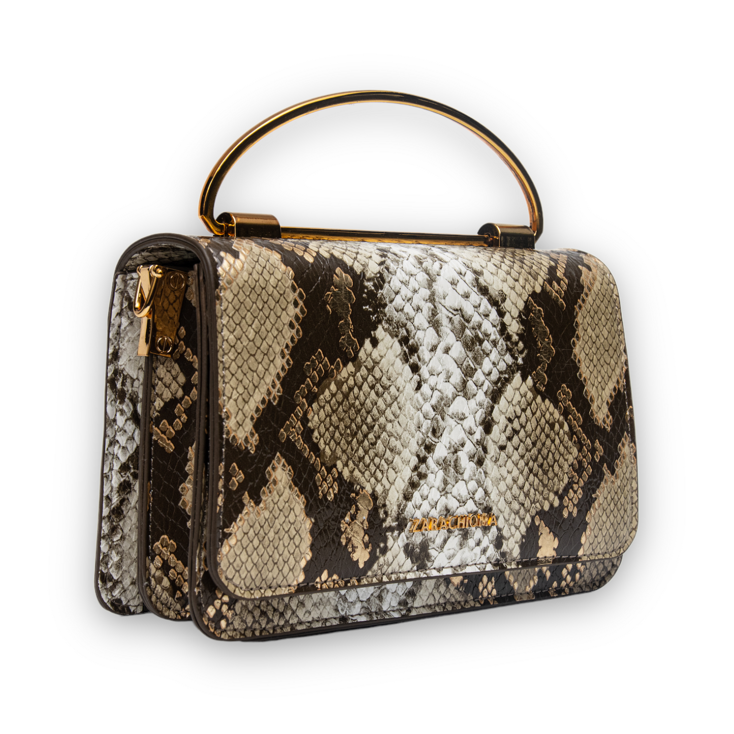 Winnie Mini Front Flap Top Handle bag in Snakeskin